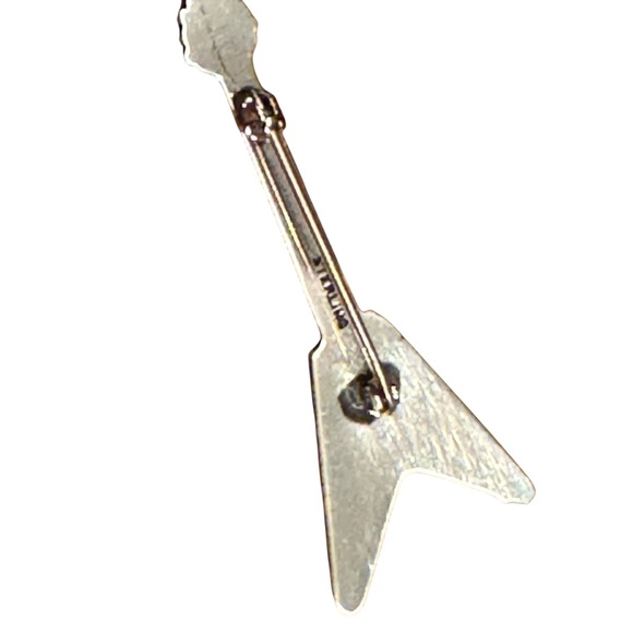 Hard Rock Cafe Fort Lauderdale Sterling Silver 925 Guitar Pin Brooch NIB - Picture 4 of 5